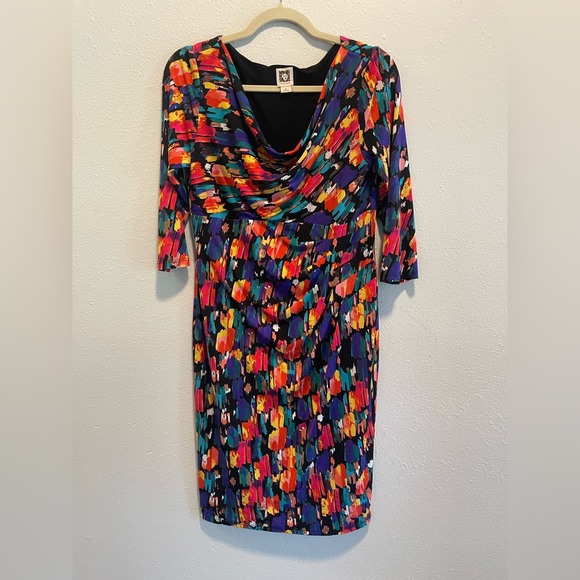 Anne Klein Colorful Dress Size 6 - Picture 10 of 16